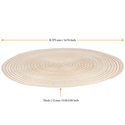 Set de table rond beige résistant pour protéger la table des assiettes chaudes - 2