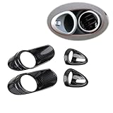 Fewshaw Carbon Fiber Style Inner Door Air Outlet Trim Handle Cover Accessories for Nissan 350Z