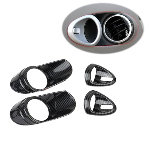 Fewshaw Carbon Fiber Style Inner Door Air Outlet Trim Handle Cover Accessories for Nissan 350Z