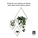 Umbra Trigg Hanging Planter Vase & Geometric Wall Decor Container - Great for Succulent Plants, Air Plant, Mini Cactus, Faux Plants and More, White Ceramic/Brass