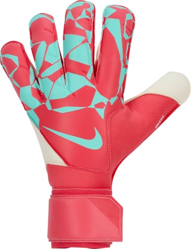 NIKE Grip3 Goalkeeper Guantes De Fútbol, Ember Glow/Aurora Green/Aurora Green, HQ0256-850, 7