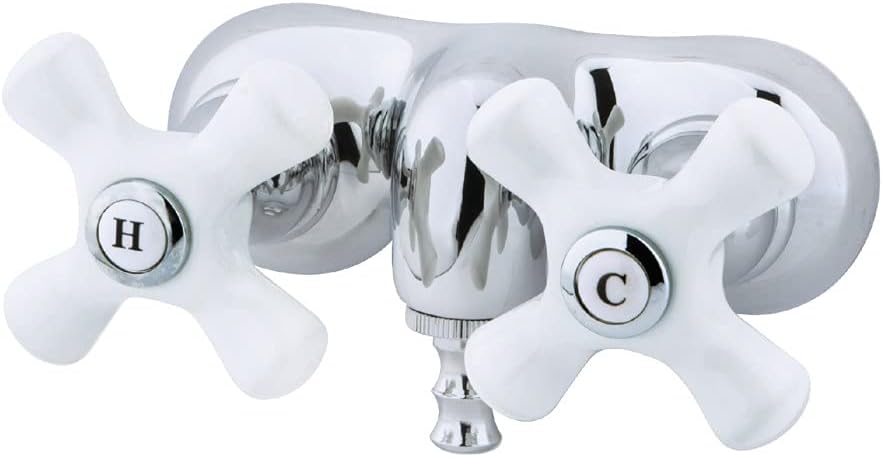 Kingston Brass CC49T8 Vintage 3-3/8-Inch Wall Mount Tub Faucet, Brushed Nickel