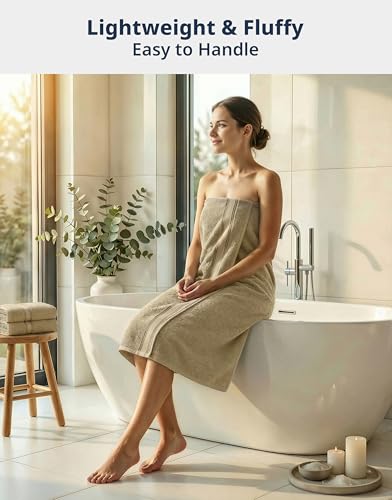 Image of Lane Linen Luxury Bath Towels Set - 12 Piece, 100% Cotton, Zero Twist, Super Soft & Extra Absorbent, Includes 4 Bath Towels, 4 Hand Towels, 4 Washcloths - Taupe