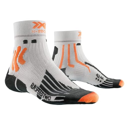 X-Socks Run Speed Two 4.0 Men, Calcetines, Hombre, Arctic White/Trick Orange, 35-38