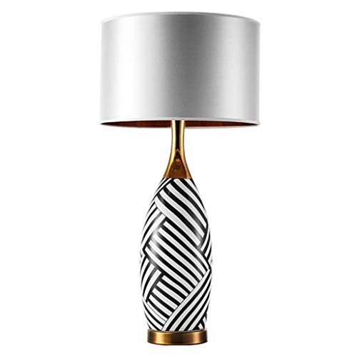 Preisvergleich Produktbild DIAOD Kreative Dekorative Tischlampe Lampe Schlafzimmer Nachttischlampe Zebramuster Wohnzimmer Hotel Club Luxury Villas Lernen Leselampe