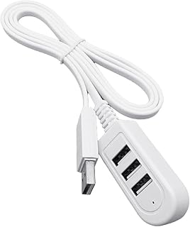 Woedpez 3 Port USB Splitter One for Three 3A Charger Converter Extension Cable Line Expansion Multi-Port Hub USB Data Cable 3 USB Port Charger Extension Cord