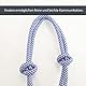 Knotenhalfter für Bodenarbeit Pferd - Knotenhalfter Cob optimal für Freiarbeit, Bodenarbeit, Führ- oder Verladetraining (Shetty (Shetland), Royalblau-Weiss)