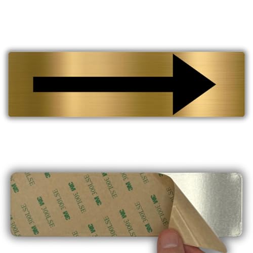 LEIASA | Panneau Flèche Direction - 5x18 cm - Aluminium - Panneau Flèche Indicative - Plaque Flèche Directionnelle - Enseigne Flèche Orientation -...