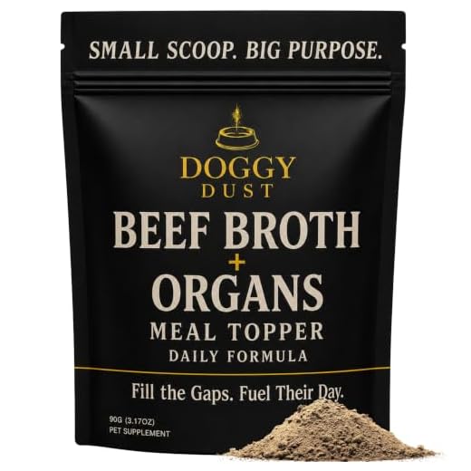 DoggyDust Bone Broth Powder for Dogs – Organ Supplement with Liver, Heart, Kidney, Pancreas & Spleen – Collagen, Amino Acids & Daily Nutrition – Dog Food Topper – 30 Servings