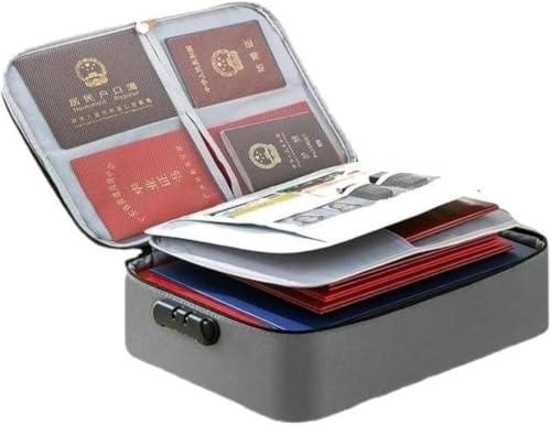 Bolsa Pasta Organizador De Documentos Vários Compartimento Trava Com Segredo Passaporte Cartão Identidade Diploma