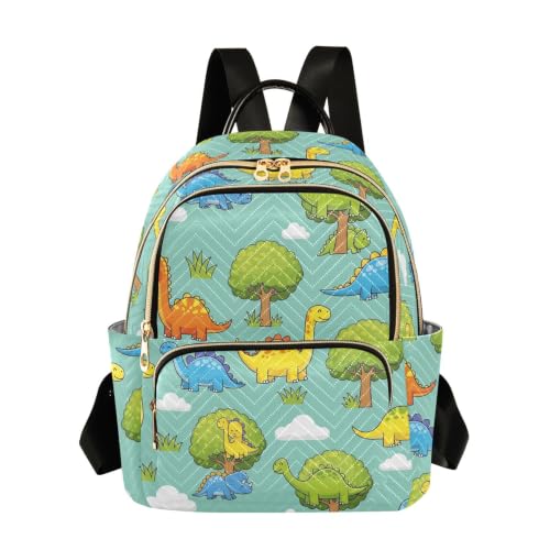 Sac à dos multipoche zippé en nylon léger matelassé taille medium motif bleu original