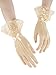 SATINIOR Women Lace Gloves Elegant Short Lace Tea Party Gloves for Women Dinner Party Wedding(Nude Color,Classic Style)