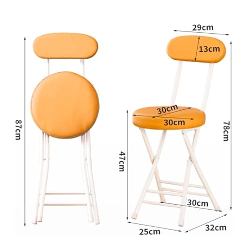 Chaises pliantes d'intérieur avec coussin et tabouret pliant gain de place blanc