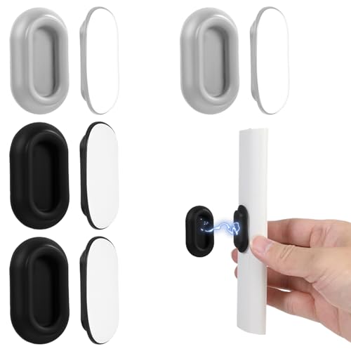 JIYIN 4 soportes magnéticos para mando a distancia, soporte magnético fuerte, soporte de mando a distancia, organizador de pared para TV, ventilador y aire acondicionado (negro + gris)
