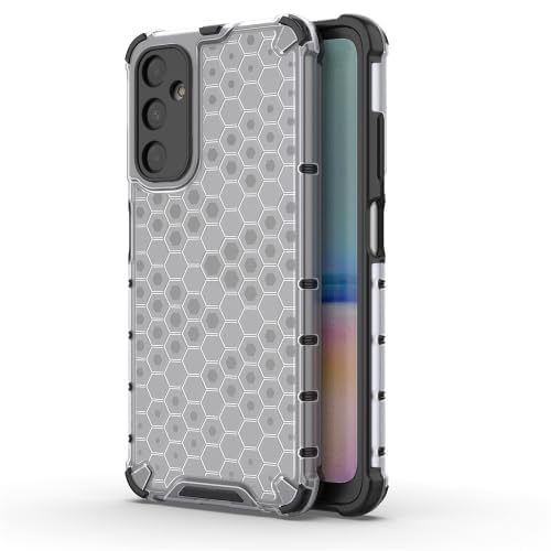 Image of Lustree TPU Honey Comb Armor Shock Proof Back Cover for for Samsung Galaxy A05s (Transparent)
