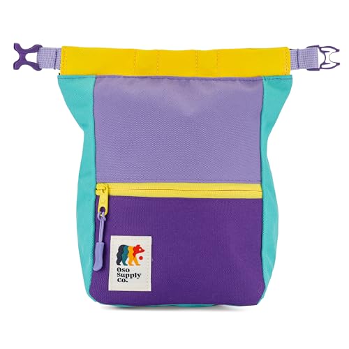 Oso Supply Co - Large Roll Down Bouldering Chalk Bucket (Lavender/Teal/Yellow)