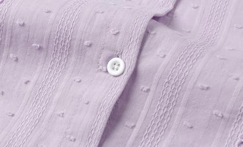 Image of LittleSpring Girls Button Down Shirt for Kids Peter Pan Collar Ruffle Blouse