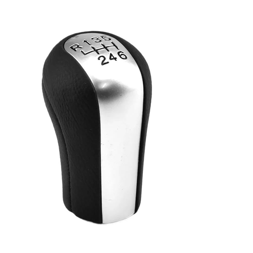 Sxqpocar Silver 6 5/6 Speed Gear Shift Knob For Toyota Corolla For Verso For Rav4 For Yaris For Aygo Gearshift Shifter Lever Stick Shift Lever Head(Silver 6)