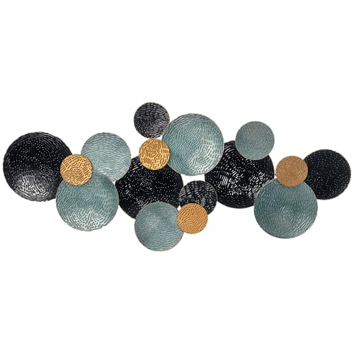 HOMCOM 3D Wandbild Wandornament Wanddekoration Metallbild Wandskulptur...