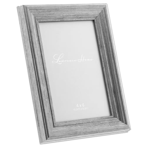 Image of Lawrence Frames Sutter Burnished Picture Frame, 4 by 6-Inch, Silver