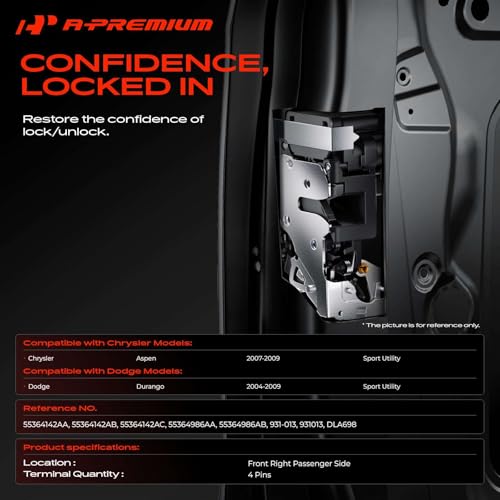 Image of A-Premium Front Right Passenger Side Door Lock Actuator