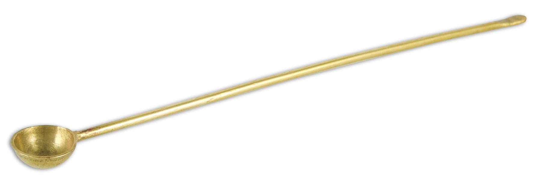 MaMeMi Golden Brass Spoon for Incense Lenght 6.88 inches Extra Long