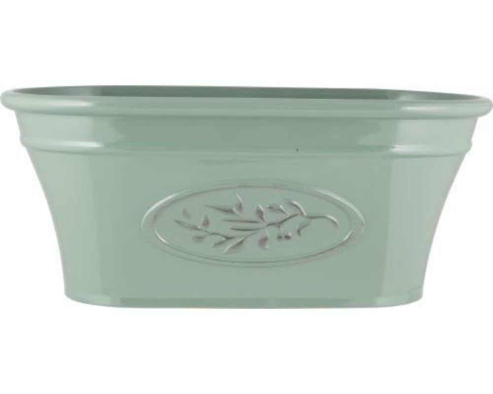 AKKIN Garden Supplies Decorative High Qaulity Plastic Olive Trough Planter Plant Pot Green - 38cm (L) 22cm (W) 15.8 (H) 5.4 Litre Volume - Indoor or Outdoor Use