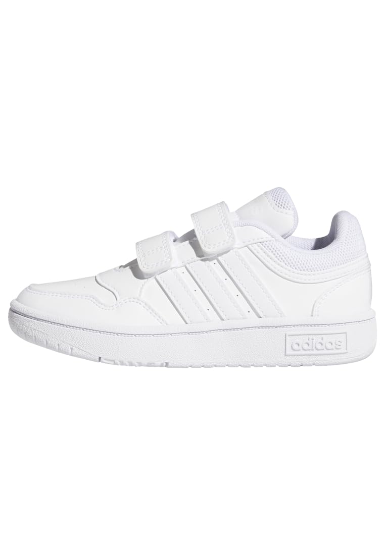 adidas Unisex - Bambini Hoops Lifestyle Basketball Hook-and-Loop Shoes, Cloud White / Cloud White / Cloud White, 28 EU