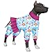 LovinPet After Surgery Shirts for Large Dogs - Lightweight Stretchable Fabric, Post-Surgical Pajamas, Rainbow Castle Print, Large Dog Pajamas, Undershirt for Dog Dresses,Red XXL