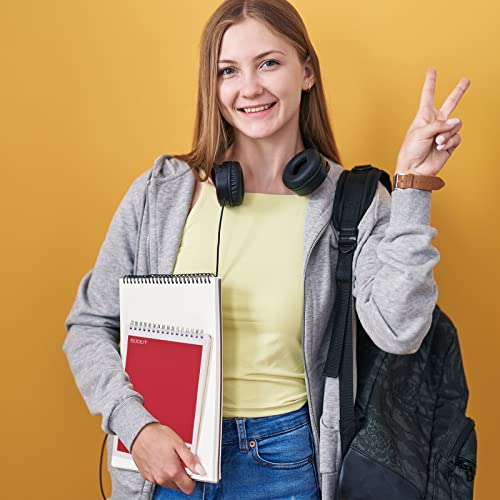 Eoout 10 Pack Top Spiral Steno Pads, 6X9 Inches, 80 Sheets White Paper Gregg Rule, 5 Assorted Covers Steno Notebooks For Writing Notes In School, University, College, Office #TOP5