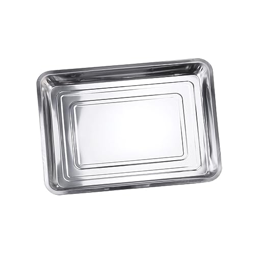 LIFKOME Bandeja Para Secar Platos De Acero Inoxidable Ligera y Lisa Fácil Limpieza Resistente La Oxidación Reutilizable Para Cocina y Parrilla