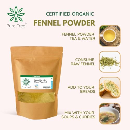 Image of Pure Tree Certified Organic Saunf Powder | 850 g | Fennel Seed Powder | Variyali, Sompu Powder | Gluten Free & Flavourful