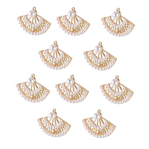 HAPINARY 10 piezas Accesorios de Joyería para Hacer Pulseras Colgantes de Abanico Pendientes y Cadenas de Perlas para DIY y Manualidades