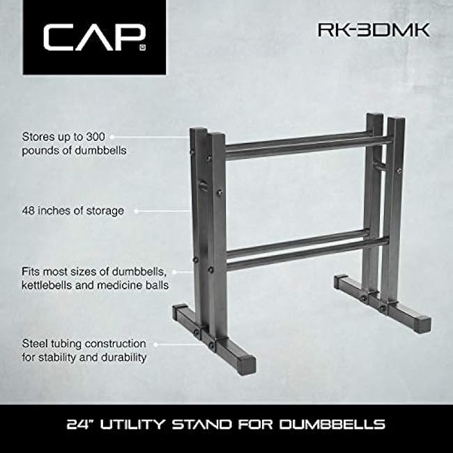 CAP Barbell 24 Utility Rack for Dumbbells, Medicine Balls and Kettlebells