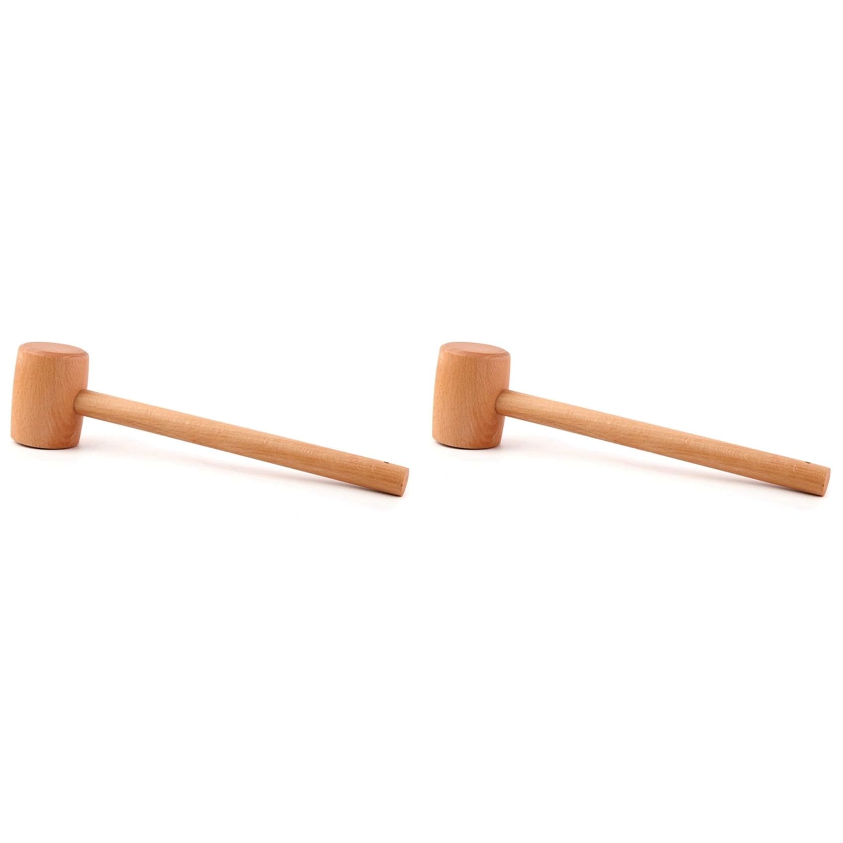 Vjsujehgy 2X Beech Wood Leather Carving Hammer Mallet Hammer DIY Leather Tools Mallet Knocking Installation Hammer