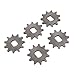 Funien Electric Scooter Engine Chain Wheel, 5pcs 420 Steel Sprocket 12x17mm Inner Diameter Motor Wheel, Stable Performance, MY1020 High Speed Motor (11T)