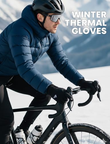 AURUZA Zipper Winter Gloves for Men Women, Thermal Touchscreen Gloves Waterproof Windproof for Cycling, Skiing, Running & Cold Weather - Image 5
