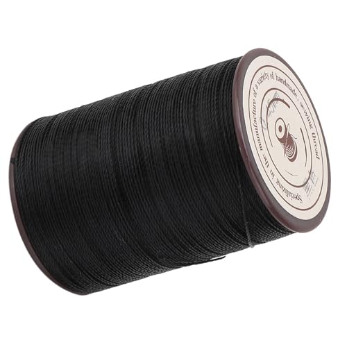 Hilo encerado premium para cuero de 0,45 mm, bobina de 160 m, hilo de coser de poliéster de alta resistencia para artesanía en cuero, reparación de calzado, fabricación de bolsos y proyectos DIY en colores surtidos (Negro) miniatura 2