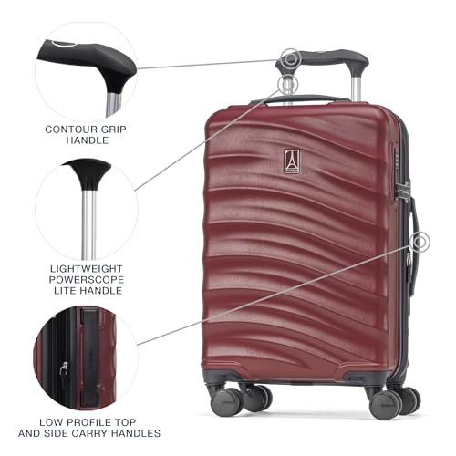Image of Travelpro Maxlite Air V2 Hardside Expandable Carry on Luggage, 8 Spinner Wheels, Lightweight Hard Shell Suitcase, TSA lock, Cabernet, Compact Carry On 19-Inch