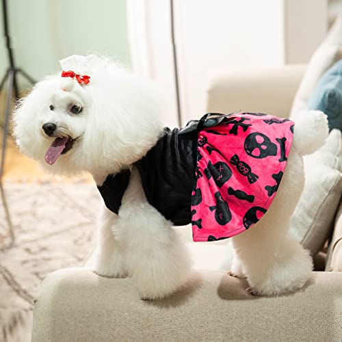 Robe d'Halloween CuteBone rose en velours doux et extensible - 6