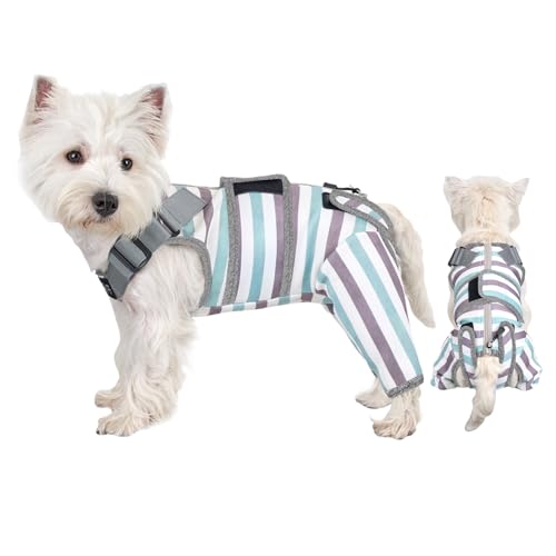 Image of Arblina Dog Recovery Suit, Adjustable Rear Leg Sleeve to Stop Licking Wounds for Male Female Dogs, Surgical Clothing for Neuter Spay Protective as Cone Alternative After Surgrey