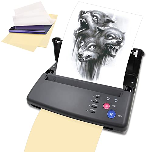 CINRA Tattoo Stencil Machine, Transfer Printer Machine Tattoo Thermal Stencil Tattoo Copier Printer Machine with Tattoo Transfer Paper for Tattoo Stencils Kit