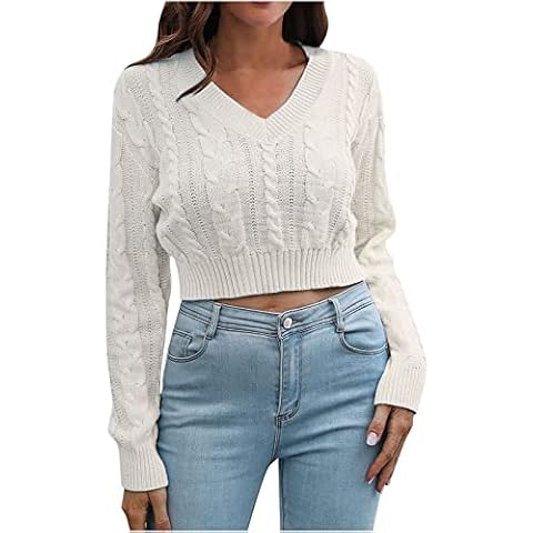 NUSGEAR Women's Cropped V-Neck Jumper Cover