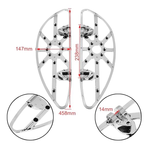 Repose-pieds moto mâle noir chromé pour Harley Softail Touring Dyna Glide