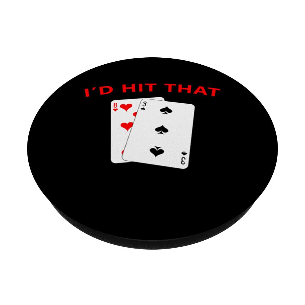 Funny Saying Gambling Cards Betting Men Women Gag Sarcastic PopSockets Swappable PopGrip, Black - Image 2