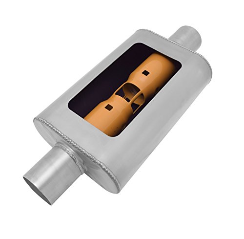 Gibson Performance Exhaust Bm0106 Mwa 2.25" Stainless Center/Center Oval Muffler #TOP2