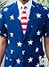 Opposuits American Flag Suit for Men USA Outfit for The 4th of July with Pants, Jacket and Tie,Summer Stars and Stripes,38