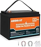 12V 125 Ah LiFePO4 Lithium-Eisen-Phosphat-Akku,wiederaufladbarer Deep-Cycle-Akku mit integriertem BMS, über 3000 Lebenszyklen,perfekt für Wohnmobile, Marine, Solarsystem, Golfwagen, Zuhause