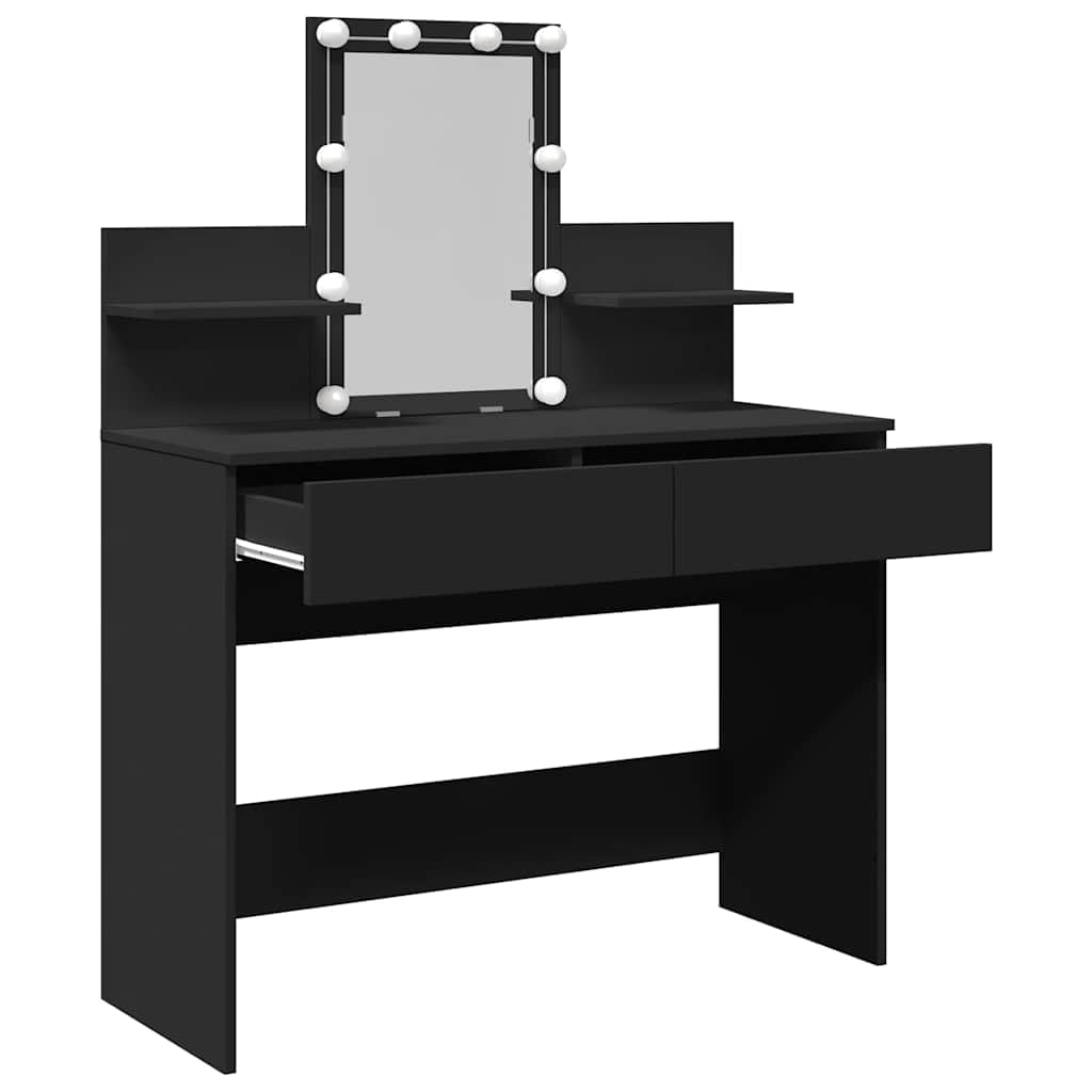 vidaXL Toeletta con LED Nero 100x40x130 cm