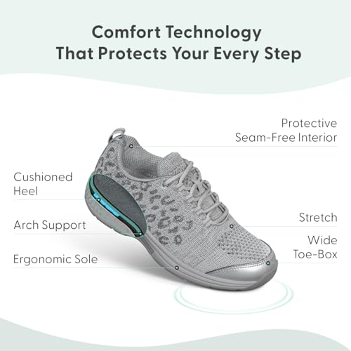 Image of Orthofeet Women's Orthopedic Stretch Knit Walking Sneaker